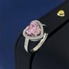 Anillo Indispensable Serie Corazón de Diamante Qimeng Plata Incrustado Diamante Diseño en Forma de Corazón Compra Versátil Anillo Preferido Joyería Estilo Lujo Ligero