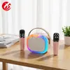 Mini alto-falante Bluetooth portátil europeu transfronteiriço com bateria removível e microfone, alto-falante de karaokê portátil, modelo novo K1512