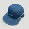 Gorra de Béisbol Vintage de Mezclilla Bordada con Letra de Color Sólido para Hombres y Mujeres, Sombrero de Sol Personalizado de Ala Plana Suave Pico de Pato Venta al por Mayor