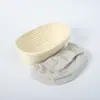 Cesta de fermentación de pan de imitación ratán de color oscuro, cesta de fermentación tejida de PP de grado alimenticio para panaderías, herramienta grande para hornear comercial
