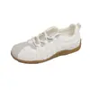 Zapatillas de entrenamiento alemanas plateadas para mujer 2026 nuevo otoño suela gruesa con cordones casuales estudiante cómodas versátiles zapatillas blancas