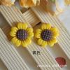 Acessórios de cabelo infantil materiais artesanais cabelo corda acessórios caixa de armazenamento adesivos diy resina girassol grande