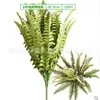 [33 Hojas-Helecho Cola de Pez] Decoración Persa Simulada Decoración Exterior Flores Artificiales Flores Simuladas Decoración de Pared con Plantas Plantas