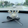 Conjunto de Enfeites de Carro Coroa Cuidadosamente Selecionados, Decorações de Perfume para Interior de Modelo de Carro, Presente de Aniversário para Amigas