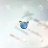 Brincos de Tarraxa Olho de Gato Cabeça de Gato em Liga de Titânio F-136 G23 Titânio Rosca Interna Brincos de Tarraxa Olho de Gato Joias Acessórios para Lábio