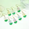 Brincos em Forma de Flor de Ameixeira, Ganchos de Orelha de Folha Frescos e Simples, Brincos Versáteis para Meninas, Disponíveis em Várias Cores