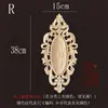 Talla de Madera Dongyang Madera Maciza Estilo Europeo Cabeza de Puerta de Madera Flor Redonda Calcomanía Decorativa Marco de Espejo de Puerta Flor de Madera Fondo Ovalado Adorno Relieve