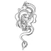 Las Pegatinas para Tatuajes de Tótem de Dragón Chino Transfronterizas Son Exquisitas y Poderosas, Impermeables y de Larga Duración, y Pueden Crear Fácilmente Tatuajes Geniales de Estilo Chino