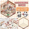 Pegatinas de paisaje, pegatinas de escenas en miniatura tridimensionales, pegatinas de paisaje, pegatinas apilables de cabina de almacenamiento, manualidades lindas de bricolaje