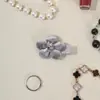 Presilhas de cabelo florais europeias e americanas para franja lateral de bebê, totalmente cobertas em tecido, acessórios de cabelo não danificantes para bebês e crianças pequenas, atacado