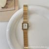 IEKE Reloj de Pulsera Rectangular de Acero con Banda de Cuarzo de Textura Simple y Alto Sentido para Estudiante, Estilo Frío y Pequeño ins, Regalo