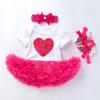 Traje de falda ha de algodón para niñas de verano 2024 0-2 años niñas pequeñas falda de malla fabricantes de ropa infantil en representación de