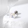 Henson Aretes de Cristal Brillante Dulce Luz de Luna Cuadrado Gordo Recubierto de 6 mm Varilla Delgada Acero Titanio Tornillo Oreja Caracol Uña Hueso Blando