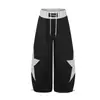 Pantalones Deportivos Retro Americanos Nuevos 2026 Magic Bear con Parche de Estrella y Diseño Curvo, Pantalones Casuales de Pierna Ancha para Street Dance