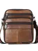 Bolso de Cuero Genuino para Hombre Nuevo Amazon 2025, Bolso de Hombro de Moda, Bolso Cruzado Casual, Mochila de Negocios para Hombre de Piel de Vaca