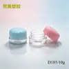 Venta al por mayor de nuevos envases redondos transparentes de AS de 10g para bálsamo labial, materiales de empaque de plástico para mascarilla labial y barro labial