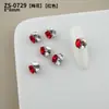 Rhinestones Brillantes para Uñas, Rhinestones Rojos Transparentes Rosa con Forma de Almohada y Forma de Cubo de Azúcar para Año Nuevo, Rhinestones para Uñas al por Mayor