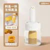 Brocha de Aceite de Silicona Grado Alimenticio Botella Doméstica Resistente a Altas Temperaturas Vidrio Artefacto de Cocina para Hornear Barbacoa Cubierta Cepillo Botella de Aceite Integrada