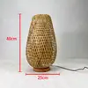 Luminária de Mesa de Bambu Natural Luminária de Cabeceira Quarto Estudo Luz de Bambu Atmosfera Luz Noturna Pousada Pequena Luminária de Mesa Retrô