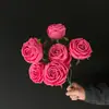 Flor artificial roja rosa para salón de bodas, flor artificial para camino, arreglo floral, decoración de sala de bodas, flor artificial para techo de boda