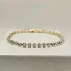 Pulsera al por mayor Joyería de Celebridad de Internet para Mujer, Estilo Simple Esmeralda, Microincrustación de Circonita para Primavera y Verano Nuevo Modelo 2024, Versátil y Elegante