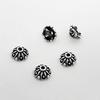 Sujetador de Cuentas Florales Vintage de Plata Pura, Accesorios de Joyería de Plata Pura, Cuentas de Cristal Hechas a Mano para DIY, Pulsera de Cuentas Florales