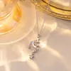 [Acero de Titanio] Elementos Geométricos de Moda Lujoso Collar Transfronterizo para Banquetes de Boda para Mujeres, Cadena Versátil para Clavícula de Celebridad de Internet al por Mayor