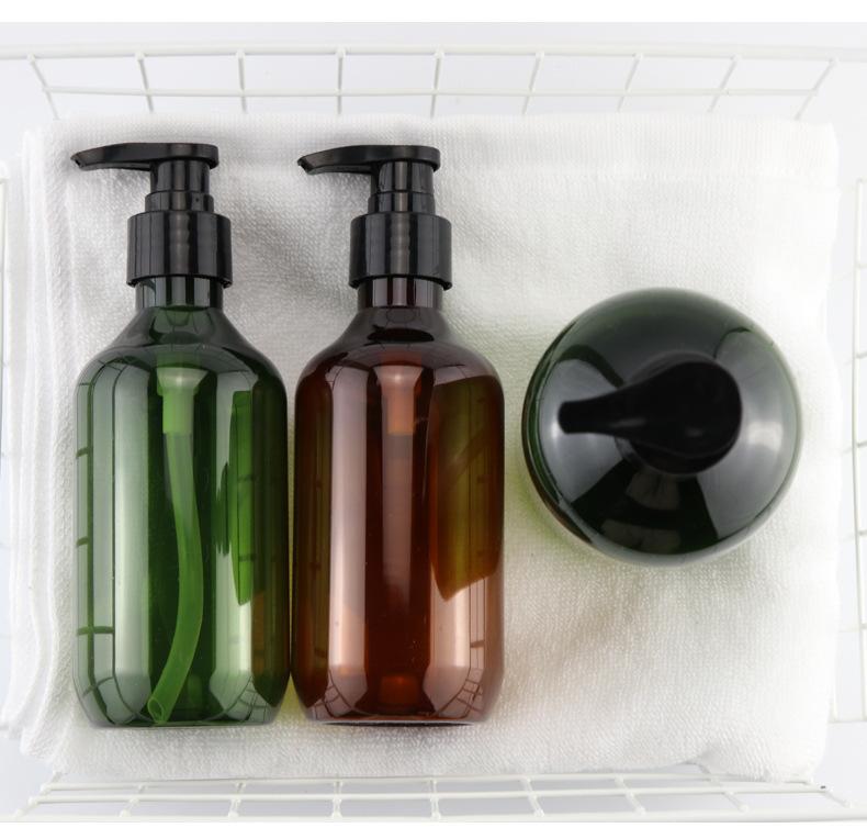 pet乳液瓶洗发水瓶 茶色圆肩按压 护发素瓶