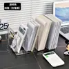 Soporte de Escritorio para Libros, Caja de Almacenamiento Transparente Acrílica de Escritorio, Portalápices, Estantería, Documentos de Oficina, Estante de Almacenamiento de Libros para Estudiantes