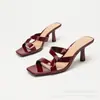 Sandalias de Tacón Alto con Tiras Cruzadas, Punta Cuadrada y Abierta, Nuevas Llegadas de Verano, Sandalias Romanas de Tira y Tacón Alto, de Moda, Casual y Versátiles