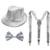 Amazon Brincos de Lantejoula Anos 1970, Lenço, Tiara, Óculos Cravejados de Diamante, Pulseira, Conjunto de Brincos em Forma de Bola, Festa de Formatura