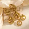 Brincos de Aço Inoxidável com Corrente Dourada Retro de Venda Quente Transfronteiriça Joias de Luxo Leve Estilo Punk Nicho Prontos para Venda