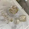 Lentejuelas Iridiscentes Polarizadas Ultra Delgadas para Uñas, Discos de Lunares, Polvo Brocado Nube Ópalo de Alto Brillo Cristal de Hielo, Jardín Secreto de Flores Secas