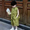 Roupa de Verão para Meninos Hanfu Roupa Infantil Nova Sem Mangas Estilo Chinês Tradicional Traje de Performance para Crianças Roupa de Performance Estilo Chinês de Verão