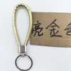 Cordón de cuero simple cuerda redonda PU llavero soporte para llaves de coche accesorio colgante para bolso anillo redondo colgante de regalo