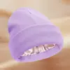 Gorro de Punto Satinado con Logo Personalizado, Gorro de Lana de Invierno, Cálido y Adecuado para Caras Redondas, Hace que la Cara Parezca Más Pequeña, Gorro Unisex con Bordado
