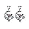Pendientes de estrella de circonita con forma de corazón, pendientes de celebridades online, pendientes de verano 2023, diseño de nicho, pendientes de elfo lunar.