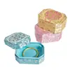 Joyería y Adornos de Estilo Antiguo, Caja de Regalo de Pulsera Estilo Chino con Tapa y Base Octagonales de Brocado, Caja Antigua para Almacenamiento y Empaque