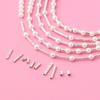 Plata de Ley S925 Accesorios para Joyería DIY de Perlas Hielo Triturado Flor de Coche Tubo Recto Material para Collares y Pulseras de Perlas Accesorios de Plata