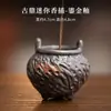 Queimador de Incenso de Três Pernas de Barro Antigo Retro Mini Queimador de Incenso de Linha para Mesa de Casa Inserção de Incenso Ornamentos de Queimador de Incenso de Grés