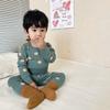 Ropa de otoño para bebé con cintura alta y protección abdominal, pantalones de otoño, ropa interior infantil sin huesos, pijamas gruesos de algodón para otoño e invierno.