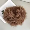 Bufanda magnética personalizada de imitación de lana de cordero, bufanda simple de felpa de color liso, protector de cuello grueso y cálido, calentador de cuello peludo de doble cara