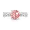Anillo de Corte de Gemas de Fuego Artificial Colorido Transfronterizo Más Vendido para Mujer Diamante de Alto Carbono Súper Brillante Moda Simple Anillo Chapado en Oro Real Transmisión en Vivo Dropshipping