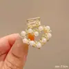 Pasador Pequeño de Perla de Aleación, Delicado y Elegante, Accesorio para el Cabello de Alta Gama, Mini Pasador para Peinados Semirecogidos