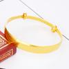 Pulsera lisa push-pull de 10 mm Xin joyería fábrica directa moneda oro Tuhao