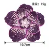 Adorno de cabeza de flor de pedrería accesorio DIY, accesorio de ropa, decoración de zapato de flor, aplique de tela de tres capas, peonía tridimensional