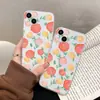 Novo Produto de Primavera Rosa Vermelha Adequado para Iphone16 Estilo Pequeno Fresco Capa de Celular 17Pro Capa Protetora Transparente de Cobertura Total