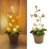 Luz Noturna Lírio-do-Vale Planta em Vaso Lã Acabada Tricotada à Mão Crochê Enfeites de Mesa Presentes Criativos de Natal