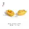 Pulsera DIY con Cuentas Doradas de Arena y Doradas Antiguas, Bolsa de la Suerte Danza del León, Lingote, Cuentas de Nube Auspiciosa, Accesorios de Joyería Ábaco, Colgante, Estilo Chino