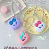 Bolsa de Monedas Llavero Colgante de Caramelo de Zanahoria Linda de Dibujos Animados Bolsa Creativa para Auriculares Almacenamiento Bolsa Pequeña Suministro